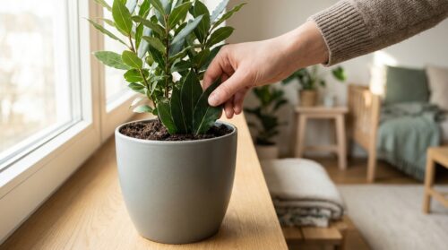 Warum stecken Menschen Lorbeerblätter in einen Topf mit einer Zimmerpflanze?
