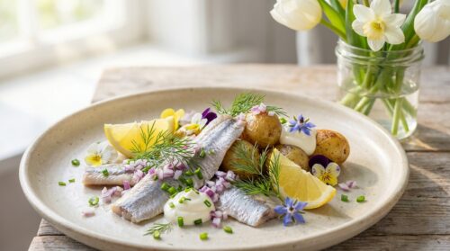 Das typische Gericht aus Norddeutschland mit Matjes passt ideal in die Frühlingsküche