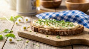 Dieser traditionelle bayerische Käseaufstrich bringt Frühlingsfrische auf die Brotzeit