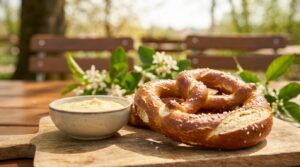 Knusprig, cremig und frisch: Dieser Brezelsnack begleitet ideale Frühlingsnachmittage